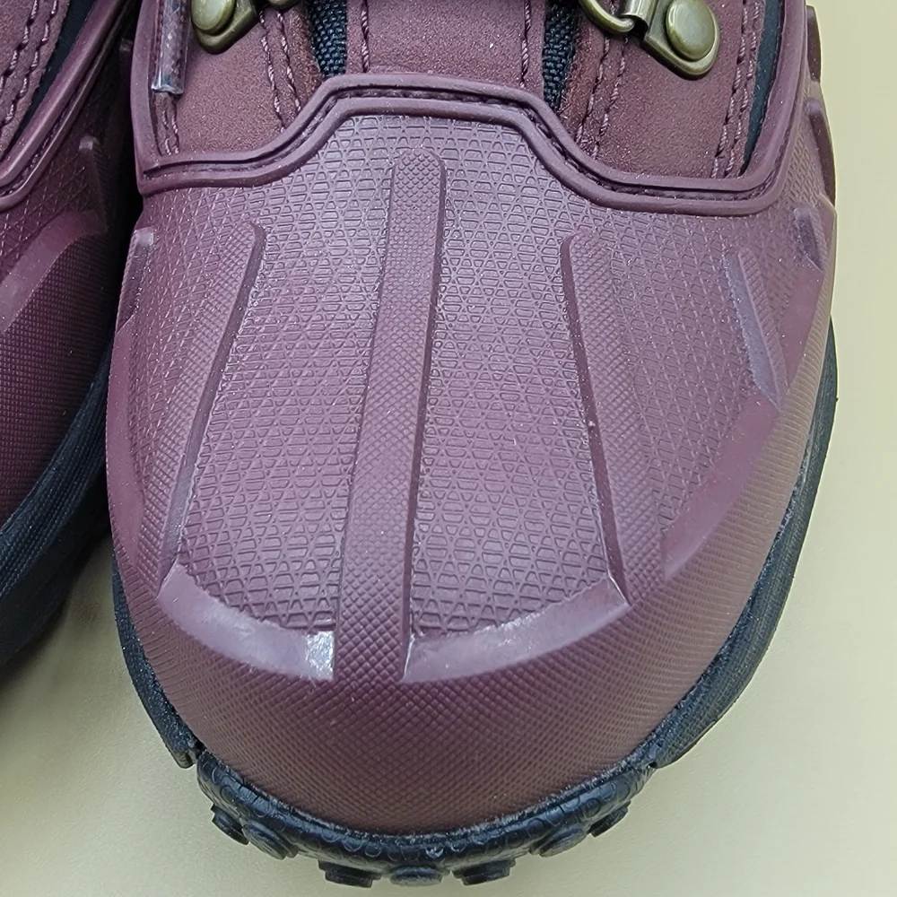 Timberland Converge Shell Toe Boys Boots Size 4Y Burgundy Black Nubuck New